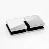 Frameless shower glass BRACKET SQUARE GLASS TO GLASS 180 Degrees